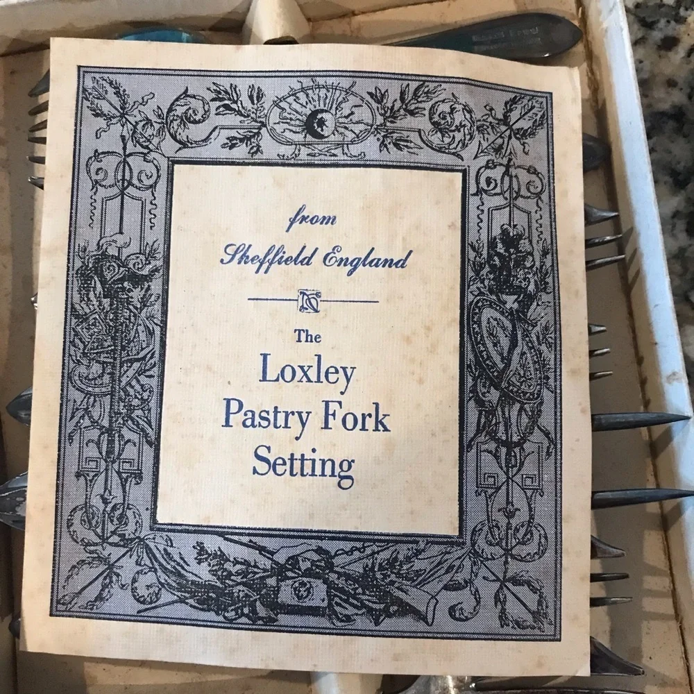 🍴VINTAGE Sheffield England Loxley Pastey Forks